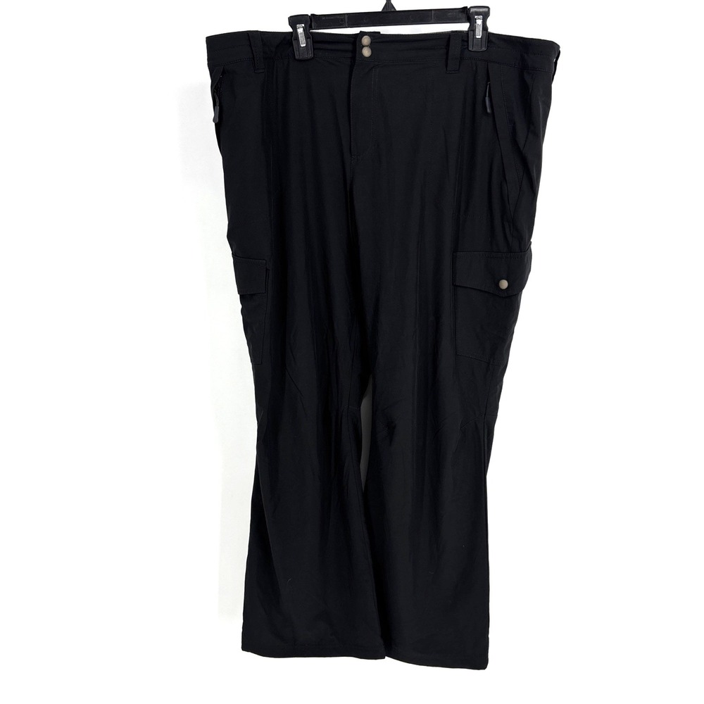 Eddie Bauer Women's Black Cargo Pants Fleece Lined Size 20 Outdoors NICE!‎